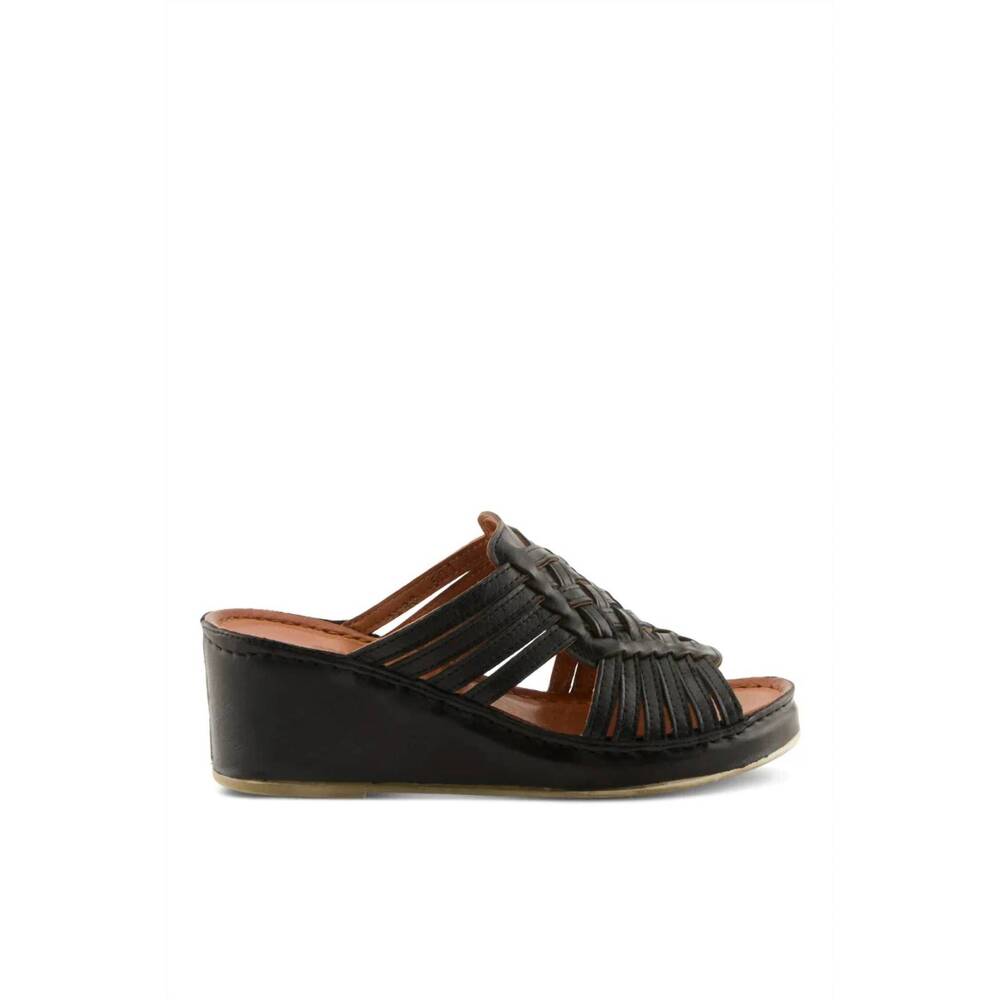 NEW SPRING STEP SHOES women's nokiah wedge sandal in black